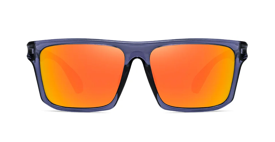 LILU COLORS SOL MOD TR7556 AZUL TRANSPARENTE LENTE AZUL ESPEJO NARANJA POLARIZADA 54X18